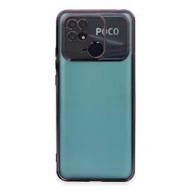 Newface Xiaomi Redmi 10C Kılıf Razer Lensli Silikon - Mor