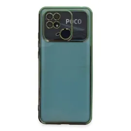 Newface Xiaomi Redmi 10C Kılıf Razer Lensli Silikon - Yeşil