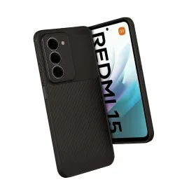 Newface Xiaomi Redmi 15 4G Auto Focus Karbon Kapak - Siyah