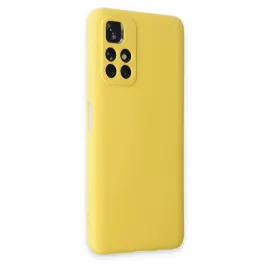 Newface Xiaomi Redmi Note 11T Kılıf Nano Içi Kadife Silikon - Sarı