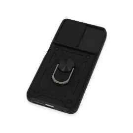 Newface Xiaomi Redmi Note 12S Kılıf Pars Lens Yüzüklü Silikon - Siyah