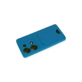 Newface Xiaomi Redmi Note 13 Pro 4G Kılıf Kelvin Kartvizitli Silikon - Mavi