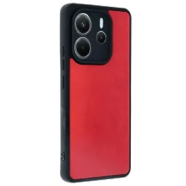 Newface Xiaomi Redmi Note 14 4G Kılıf Aras Deri Kapak - Kırmızı