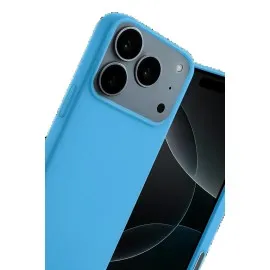 Newface Apple Iphone 17 Pro Nano Içi Kadife Silikon - Mavi