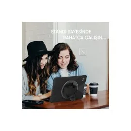 Newface Ipad Pro 12.9 (2021) Kılıf Amazing Tablet Kapak - Siyah