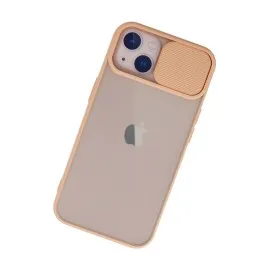 Newface Iphone 13 Kılıf Palm Buzlu Kamera Sürgülü Silikon - Pembe