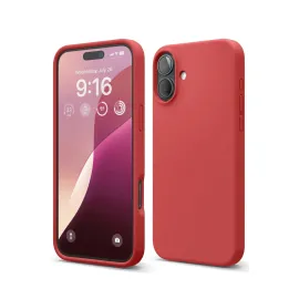 Newface Iphone 16 Plus Kılıf Nano Içi Kadife Silikon - Kırmızı