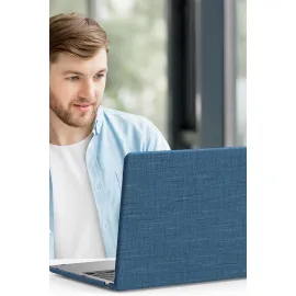 Newface Macbook Air 15 2023 Macbook Kumaş Kapak - Lacivert