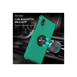 Newface Samsung Galaxy A01 Core Kılıf Elit Yüzüklü Kapak - Yeşil