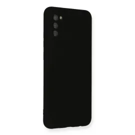 Newface Samsung Galaxy A03S Kılıf Nano Içi Kadife Silikon - Siyah