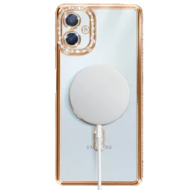 Newface Samsung Galaxy A06 Joke Simli Magneticsafe Kılıf - Gold