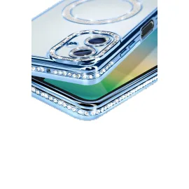 Newface Samsung Galaxy A06 Joke Simli Magneticsafe Kılıf - Mavi