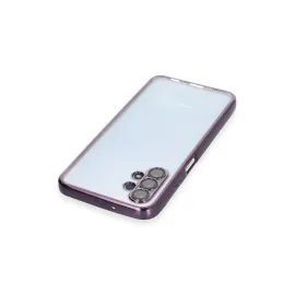 Newface Samsung Galaxy A13 4G Kılıf Razer Lensli Silikon - Mor