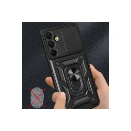 Newface Samsung Galaxy A36 Kılıf Pars Lens Yüzüklü Silikon - Kırmızı