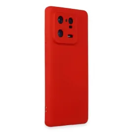 Newface Xiaomi Mi 13 Pro Kılıf Nano Içi Kadife Silikon - Kırmızı