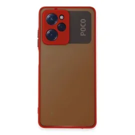 Newface Xiaomi Poco X5 Pro 5G Kılıf Montreal Silikon Kapak - Kırmızı