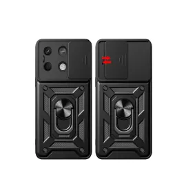 Newface Xiaomi Poco X6 Pro Kılıf Pars Lens Yüzüklü Silikon - Yeşil
