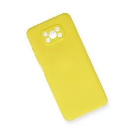 Newface Xiaomi Pocophone X3 Kılıf Nano Içi Kadife Silikon - Sarı