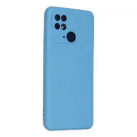 Newface Xiaomi Redmi 10C Kılıf Nano Içi Kadife Silikon - Mavi