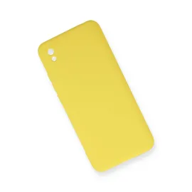 Newface Xiaomi Redmi 9A Kılıf Nano Içi Kadife Silikon - Sarı