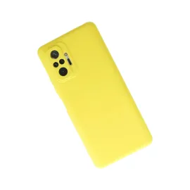 Newface Xiaomi Redmi Note 10 Pro Kılıf Nano Içi Kadife Silikon - Sarı