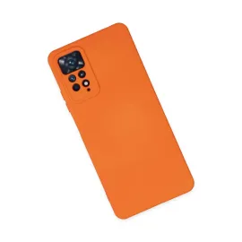 Newface Xiaomi Redmi Note 11 Pro Kılıf Nano Içi Kadife Silikon - Turuncu