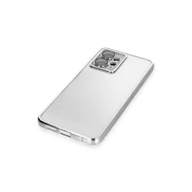 Newface Xiaomi Redmi Note 12 4G Kılıf Razer Lensli Silikon - Gümüş