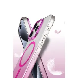 Newface Apple Iphone 14 Pro Max Glossy Magsafe Kapak - Pembe