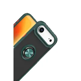 Newface Apple Iphone 17 Air Montreal Yüzüklü Silikon Kapak - Yeşil