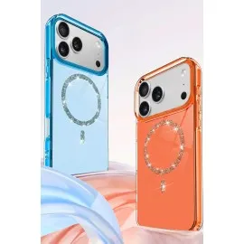 Newface Apple Iphone 17 Pro Live Diamond Magsafe Kapak - Siyah