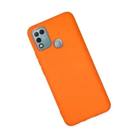 Newface İnfinix Hot 10 Play Kılıf Nano Içi Kadife Silikon - Turuncu