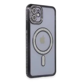 Newface Iphone 11 Kılıf Joke Simli Magneticsafe Kılıf - Siyah