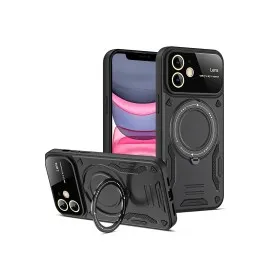 Newface Iphone 11 Kılıf Joy Lens Standlı Kapak - Siyah