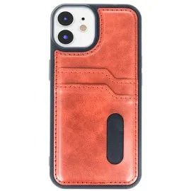 Newface Iphone 11 Kılıf Sara Kartvizitli Deri Kılıf - Taba