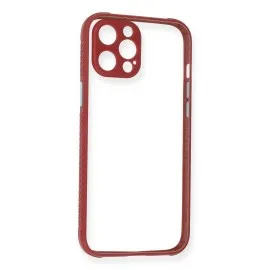 Newface Iphone 12 Pro Kılıf Miami Şeffaf Silikon - Fuşya