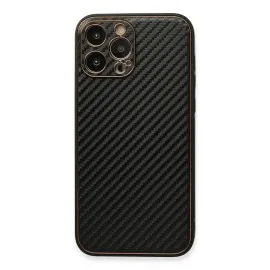 Newface Iphone 13 Pro Kılıf Coco Karbon Silikon - Siyah