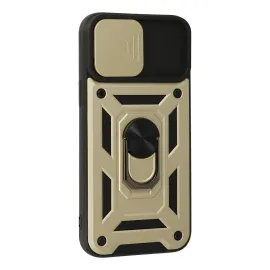 Newface Iphone 13 Pro Kılıf Pars Lens Yüzüklü Silikon - Gold