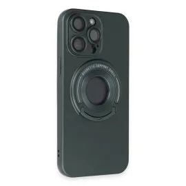 Newface iPhone 13 Pro Max Kılıf Lukka Magneticsafe Kapak - Koyu Yeşil