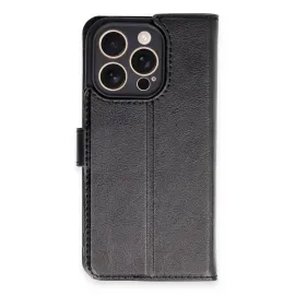 Newface Iphone 16 Pro Kılıf Trend S Plus Kapaklı Kılıf - Siyah