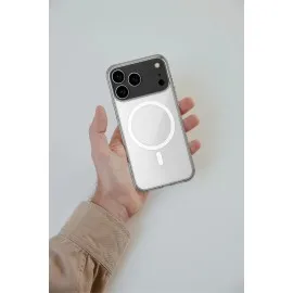 Newface Iphone 17 Pro Max Kılıf Magneticsafe Şeffaf Silikon - Şeffaf