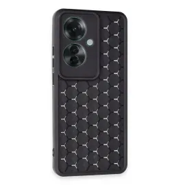 Newface Oppo Reno 11F Kılıf Petek Silikon Kapak - Siyah