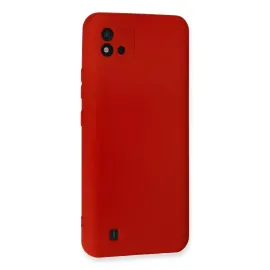 Newface Realme C11 2021 Kılıf Nano Içi Kadife Silikon - Kırmızı