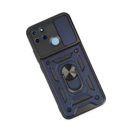 Newface Realme C25Y Kılıf Pars Lens Yüzüklü Silikon - Lacivert