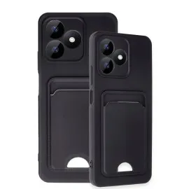 Newface Realme Note 50 4G Kılıf Kelvin Kartvizitli Silikon - Siyah