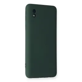 Newface Samsung Galaxy A01 Core Kılıf Nano Içi Kadife Silikon - Koyu Yeşil