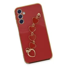 Newface Samsung Galaxy A24 4G Kılıf Esila Silikon - Kırmızı