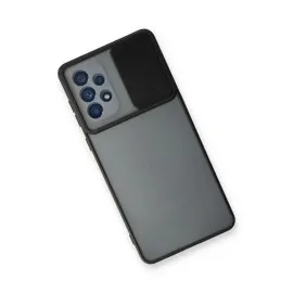 Newface Samsung Galaxy A73 5G Kılıf Palm Buzlu Kamera Sürgülü Silikon - Siyah