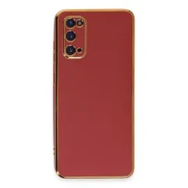 Newface Samsung Galaxy S20 Kılıf Volet Silikon - Kırmızı