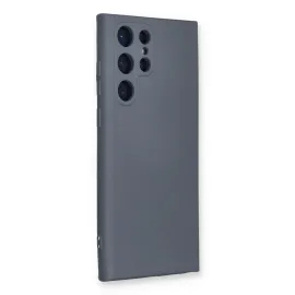 Newface Samsung Galaxy S22 Ultra Kılıf Nano Içi Kadife Silikon - Gri