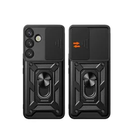 Newface Samsung Galaxy S25 Kılıf Pars Lens Yüzüklü Silikon - Siyah